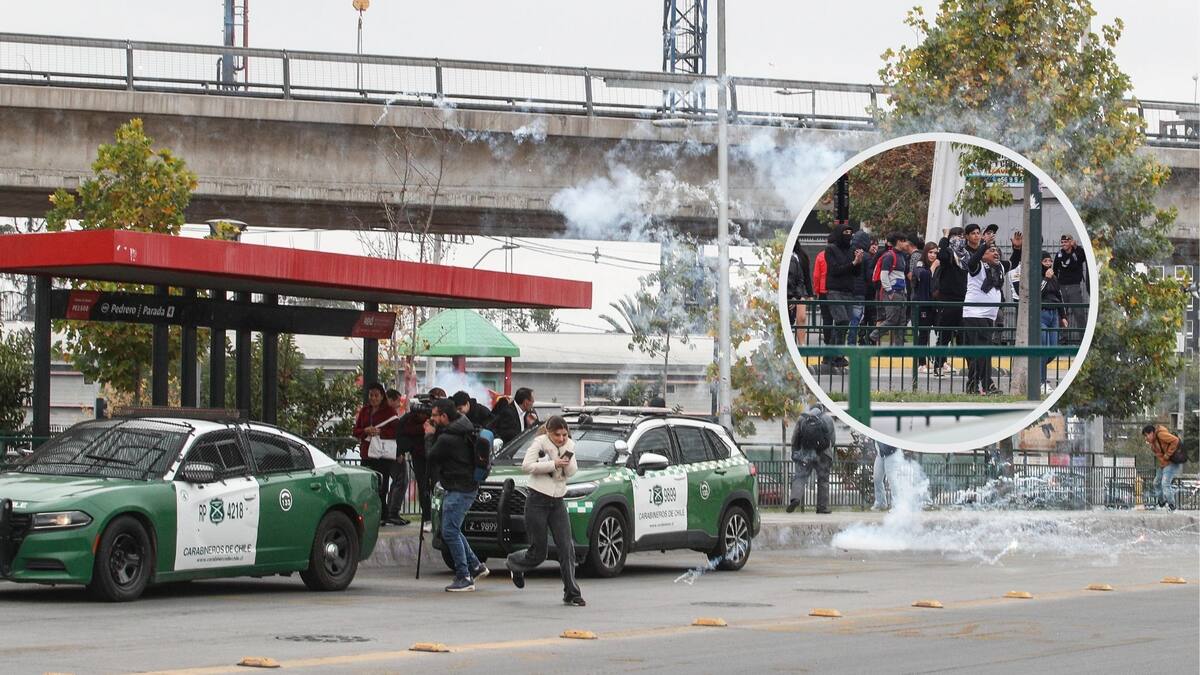 Se registran incidentes y enfrentamientos entre barristas de Colo Colo y Carabineros en cercanías del Estadio Monumental