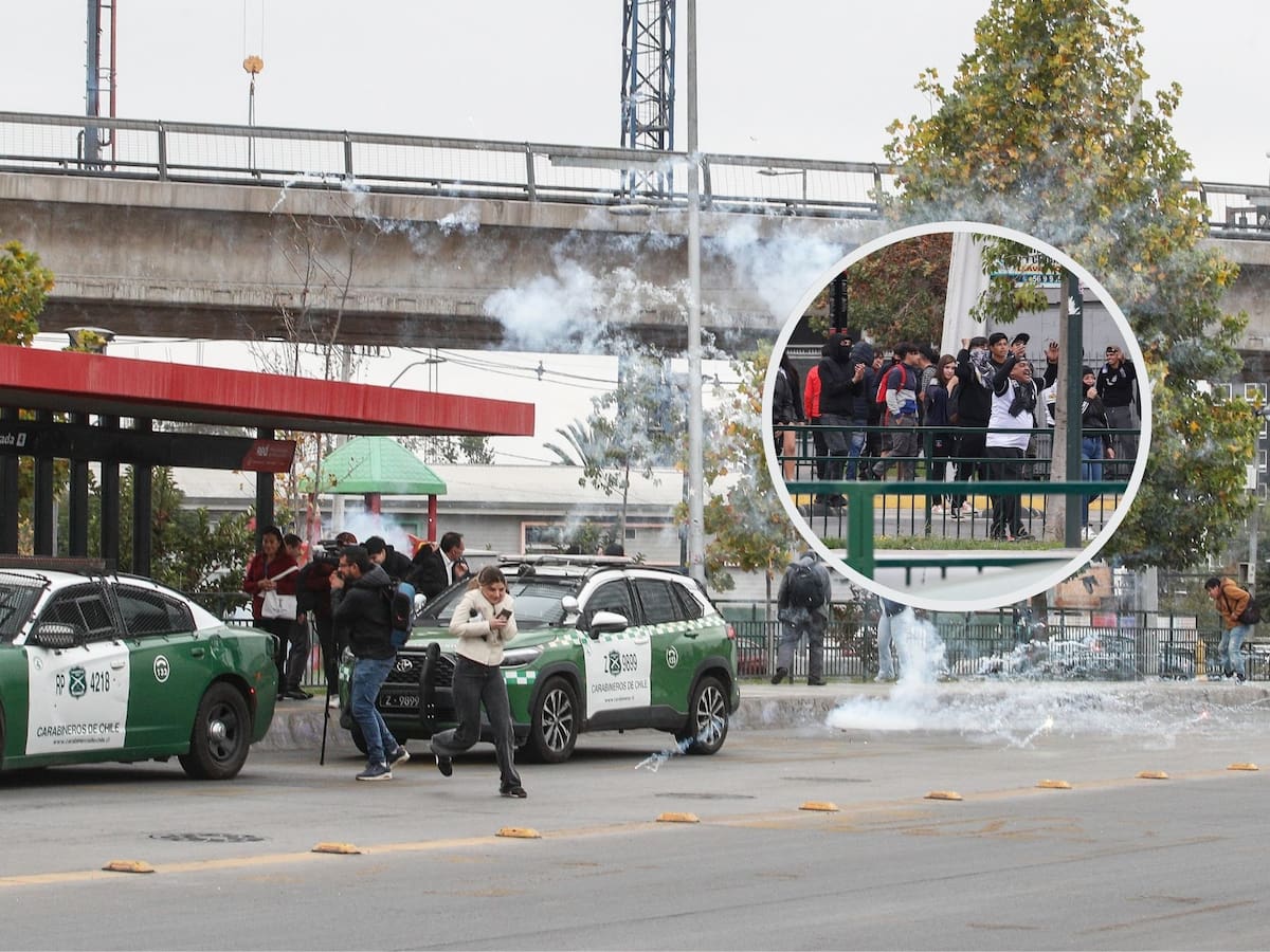Se registran incidentes y enfrentamientos entre barristas de Colo Colo y Carabineros en cercanías del Estadio Monumental