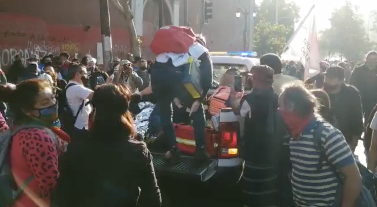 Carabinero linchado