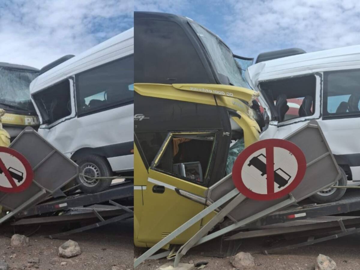 Grave accidente en Ruta 5 Norte: siete personas resultan lesionadas tras choque de bus interurbano con camión en Taltal