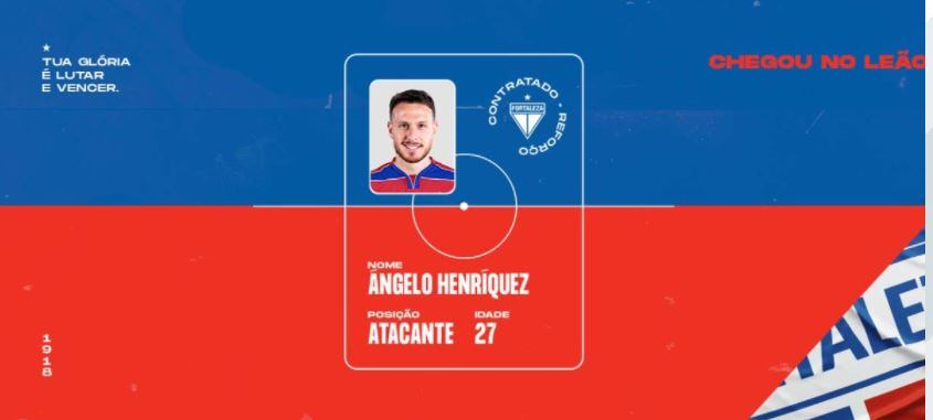 Ángelo Henríquez, nuevo jugador del Fortaleza de Brasil