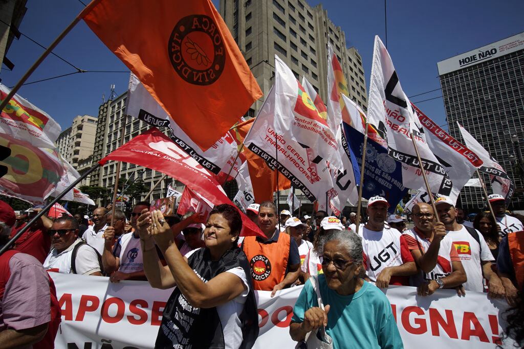 Protestas en Sao Paulo en contra del gobierno brasilero
