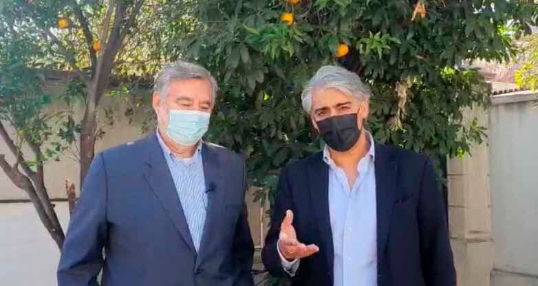 El senador Alejandro Guillier junto a Marco Enríquez-Ominami, fundador del Partido Progresista. Foto: PRO