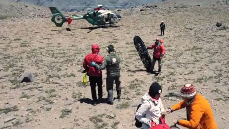 Rescate senderista checo en San José de Maipo