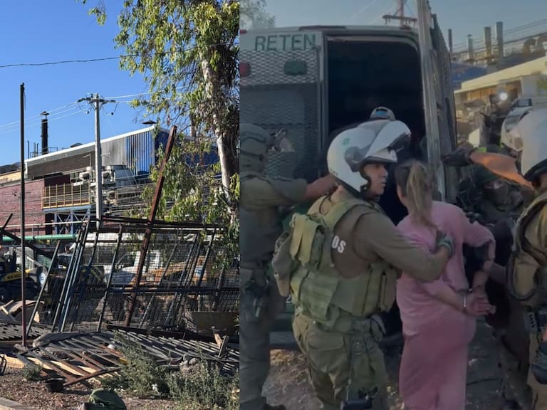 “Que me tumben con mis hijos adentro”: inicia desalojo del campamento Santa Marta con detenidos y resistencia de residentes