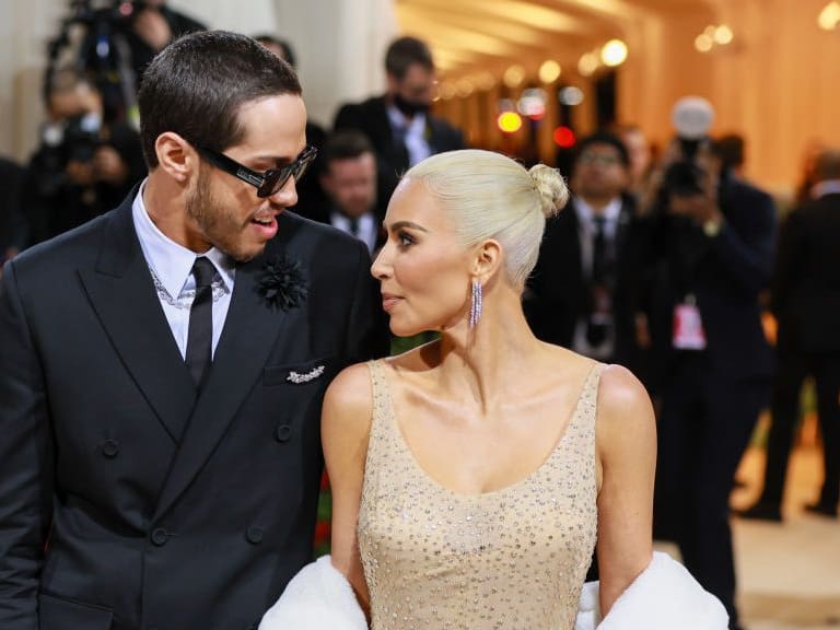 NEW YORK, NEW YORK - MAY 02: (L-R) Pete Davidson and Kim Kardashian attend The 2022 Met Gala Celebrating "In America: An Anthology of Fashion" at The Metropolitan Museum of Art on May 02, 2022 in New York City. (Photo by Theo Wargo/WireImage)