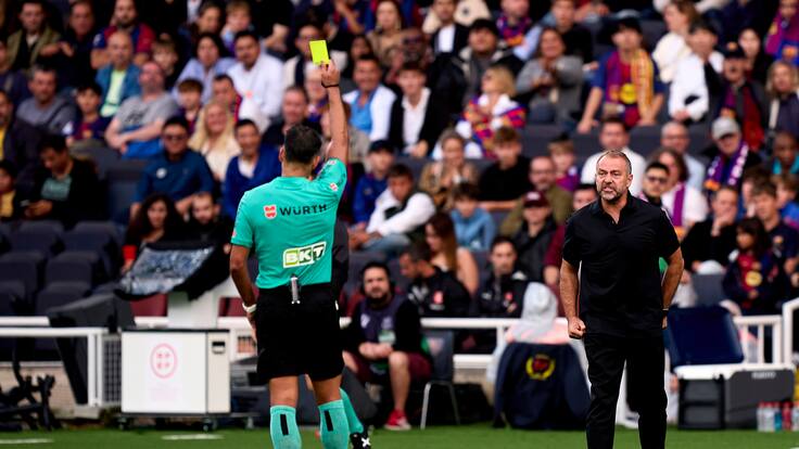 Sábado de locura para Hansi Flick: expulsión y celebración con gestos obscenos tras agónica victoria del Barcelona