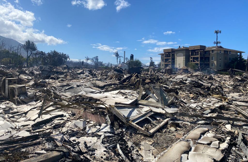 La destrucción que dejan los incendios cerca de Maui en Hawái