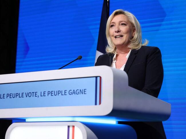 Marine Le Pen ha prometido en su discurso «devolverle la libertad a los franceses». Foto: Thomas Samson/AFP vía Getty Images.