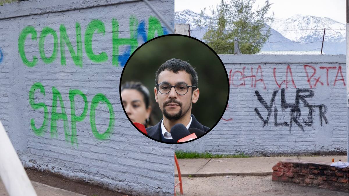“Concha sapo”: alcalde de Peñalolén denuncia amenazas de la Garra Blanca tras nuevos rayados en colegio municipal