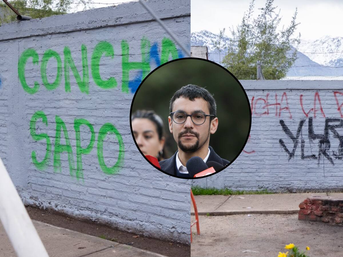 “Concha sapo”: alcalde de Peñalolén denuncia amenazas de la Garra Blanca tras nuevos rayados en colegio municipal