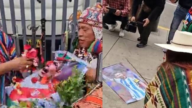 Azotaron una imagen de Messi: el ritual de shamanes peruanos para derrotar a Argentina en las Eliminatorias