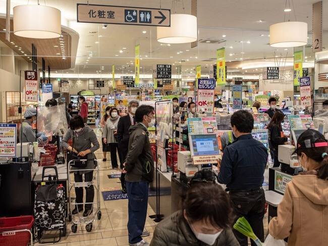 Un supermercado de la ciudad de Tokio