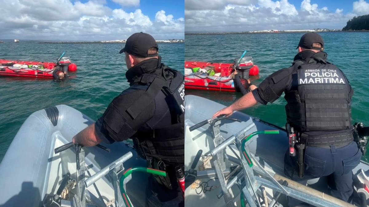 Buscan a persona desaparecida en la Bahía de Concepción tras caer al mar desde un bote