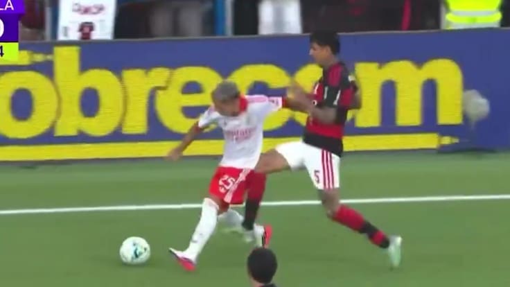 Erick Pulgar le entró con todo a polémico jugador argentino y así reaccionaron los hinchas de Flamengo: es furor en redes