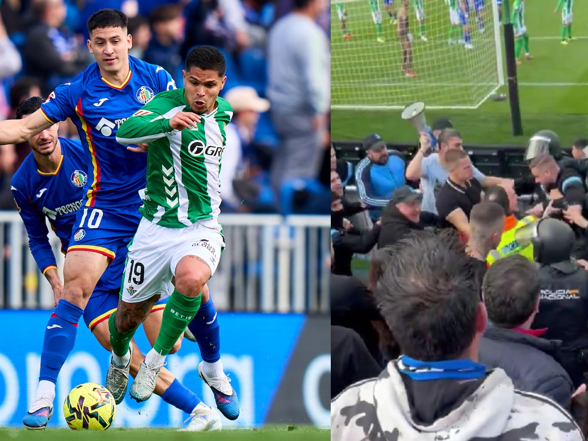 El Betis de Pellegrini cae ante Getafe en un partido marcado por una brutal pelea en las tribunas