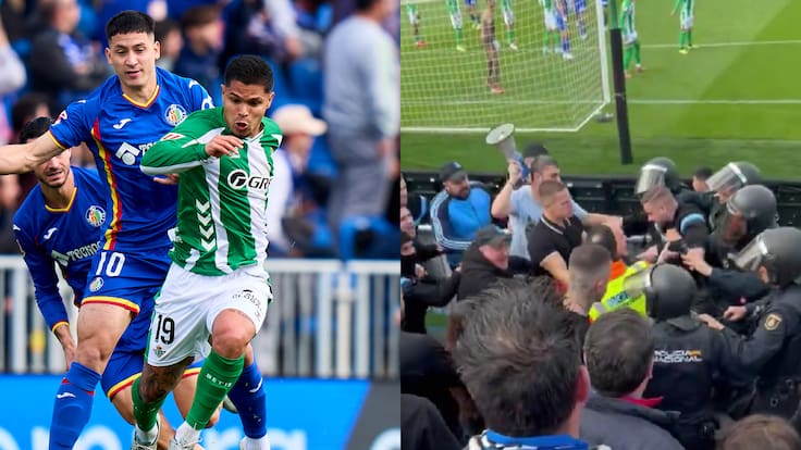El Betis de Pellegrini cae ante Getafe en un partido marcado por una brutal pelea en las tribunas