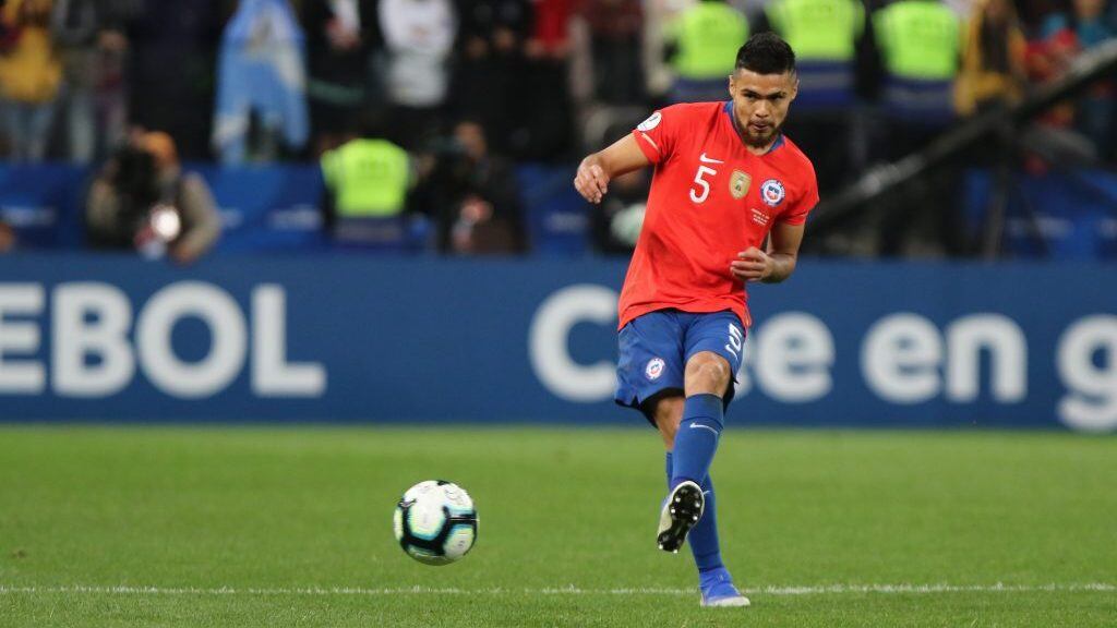 6 de julio del 2019/ Sao Paulo Paulo Díaz, durante el partido valido por semifinal de la Copa America 2019, disputado entre los equipos de Argentina vs Chile, jugado en el Estadio Arena Corinthians.
FOTO:RODRIGO SAENZ/AGENCIAUNO