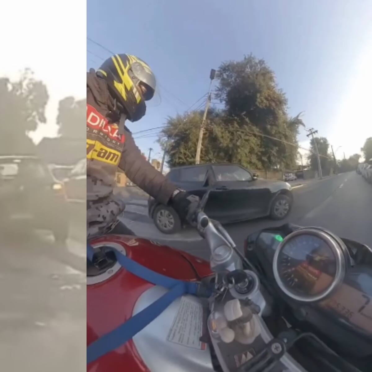 Conductor huye tras atropellar a madre que cruzaba con su hijo por paso peatonal en Quilicura: motociclista lo persiguió