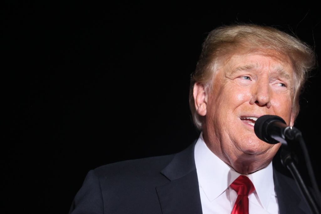 Donald Trump en un acto político en Iowa