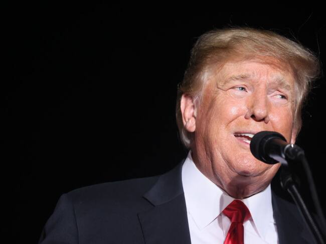 Donald Trump en un acto político en Iowa