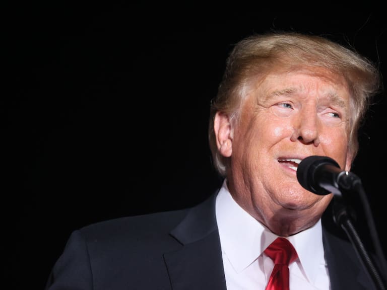 Donald Trump en un acto político en Iowa