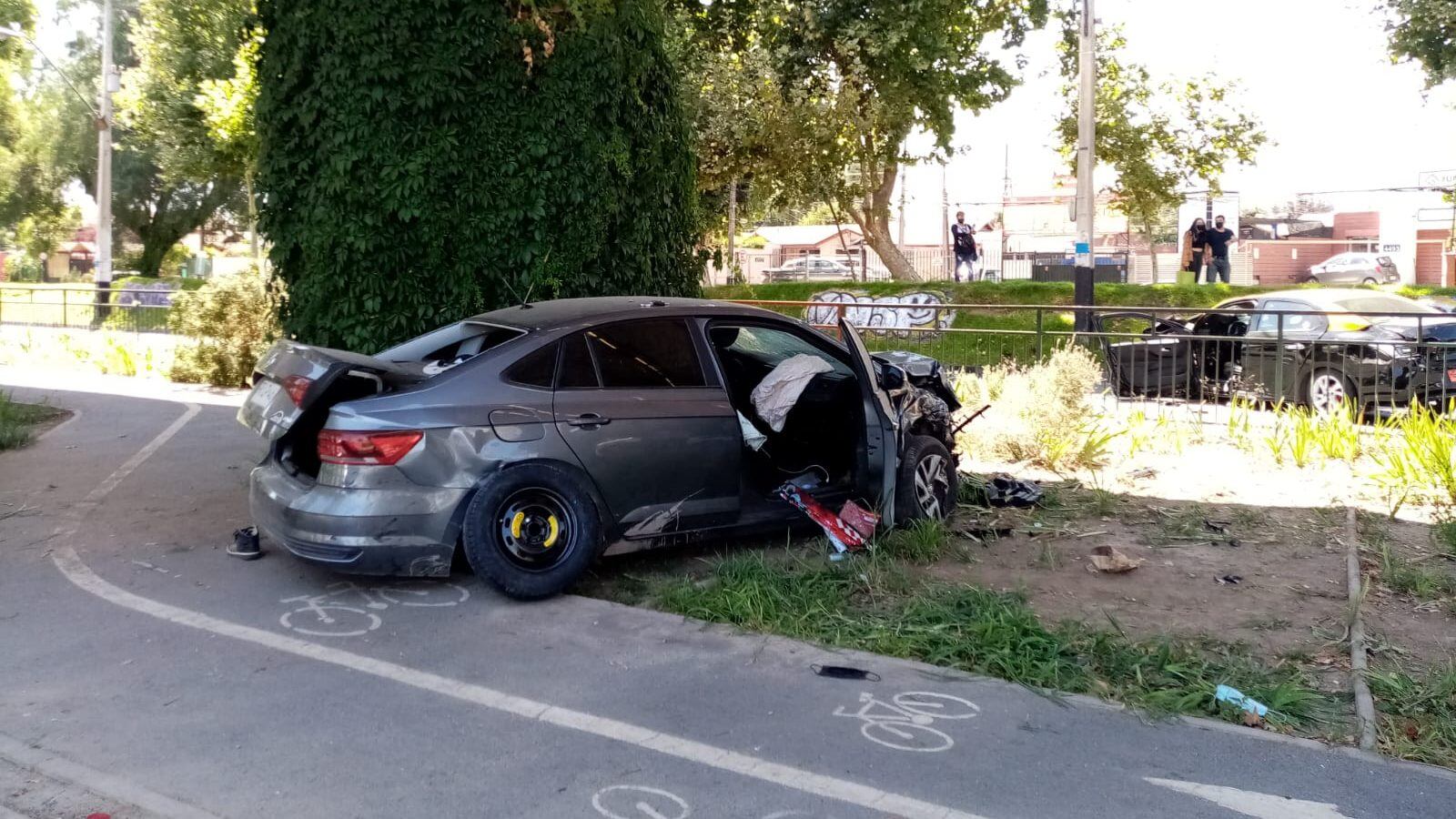 Persecución policial terminó con choque automovilístico en Maipú