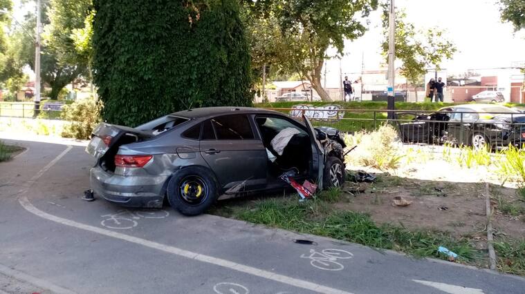 Persecución policial terminó con choque automovilístico en Maipú