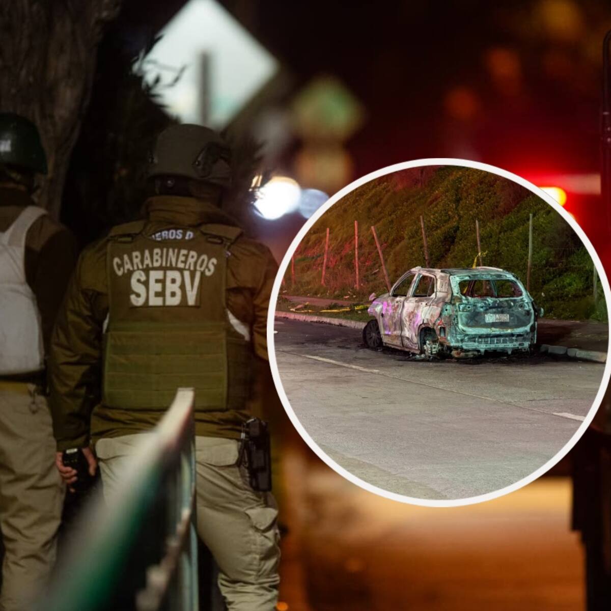 Homicidio de carabinero en Renca: hallan camioneta quemada y cercan sector donde estarian los sospechosos