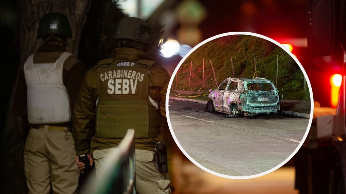 hallan camioneta quemada y cercan sector donde estarian los sospechosos