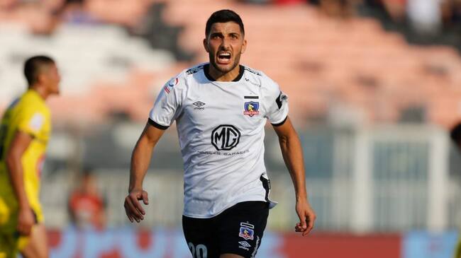 29 de Febrero del 2020/SANTIAGONicols Blandi celebra el segundo gol para Colo Colo ,durante el partido valido por la sexta fecha del campeonato AFP Plan Vital entre Colo Colo vs Universidad de Concepcin, disputado en el Estadio Monumental.
FOTO:JAVIER VERGARA/AGENCIAUNO
