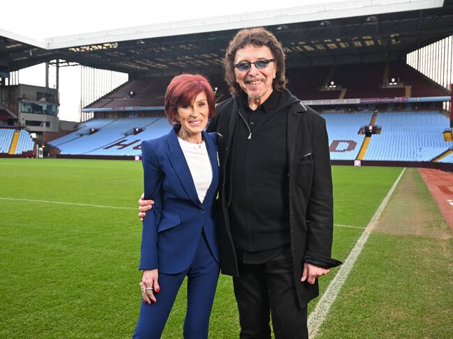 Sharon Osbourne y Tony Iommi en el anuncio del show final Black Sabbath: "Back To The Beginning" / Getty Images