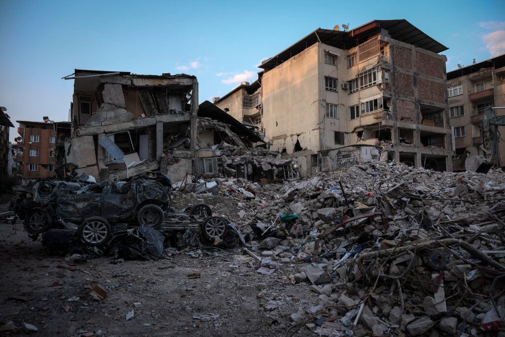 Las estructuras gravemente dañadas por los terremotos en Turquía
