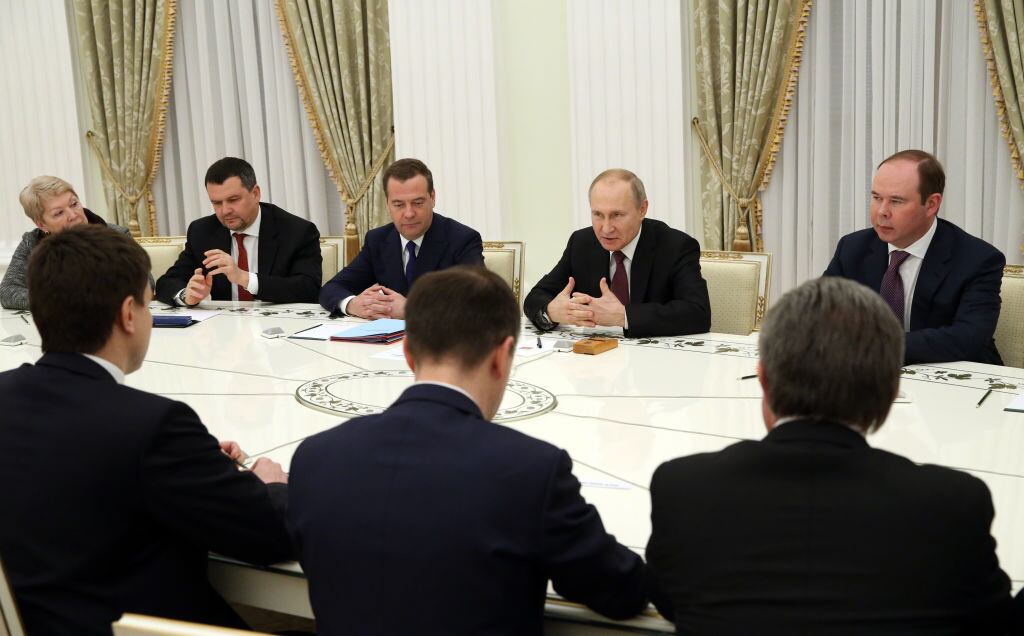 Putin en una reunión de seguridad en Moscú