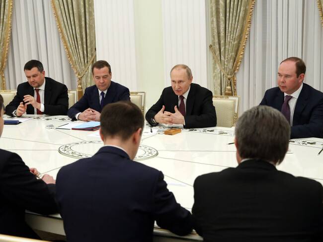 Putin en una reunión de seguridad en Moscú