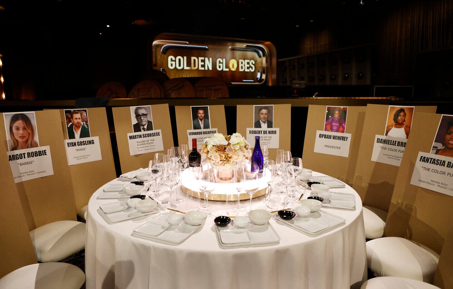 View of atmosphere during the 81st Annual Golden Globe Awards Press Preview and Red Carpet Rollout at The Beverly Hilton on January 4, 2024 in Beverly Hills, California. (Photo by Michael Tran / AFP)