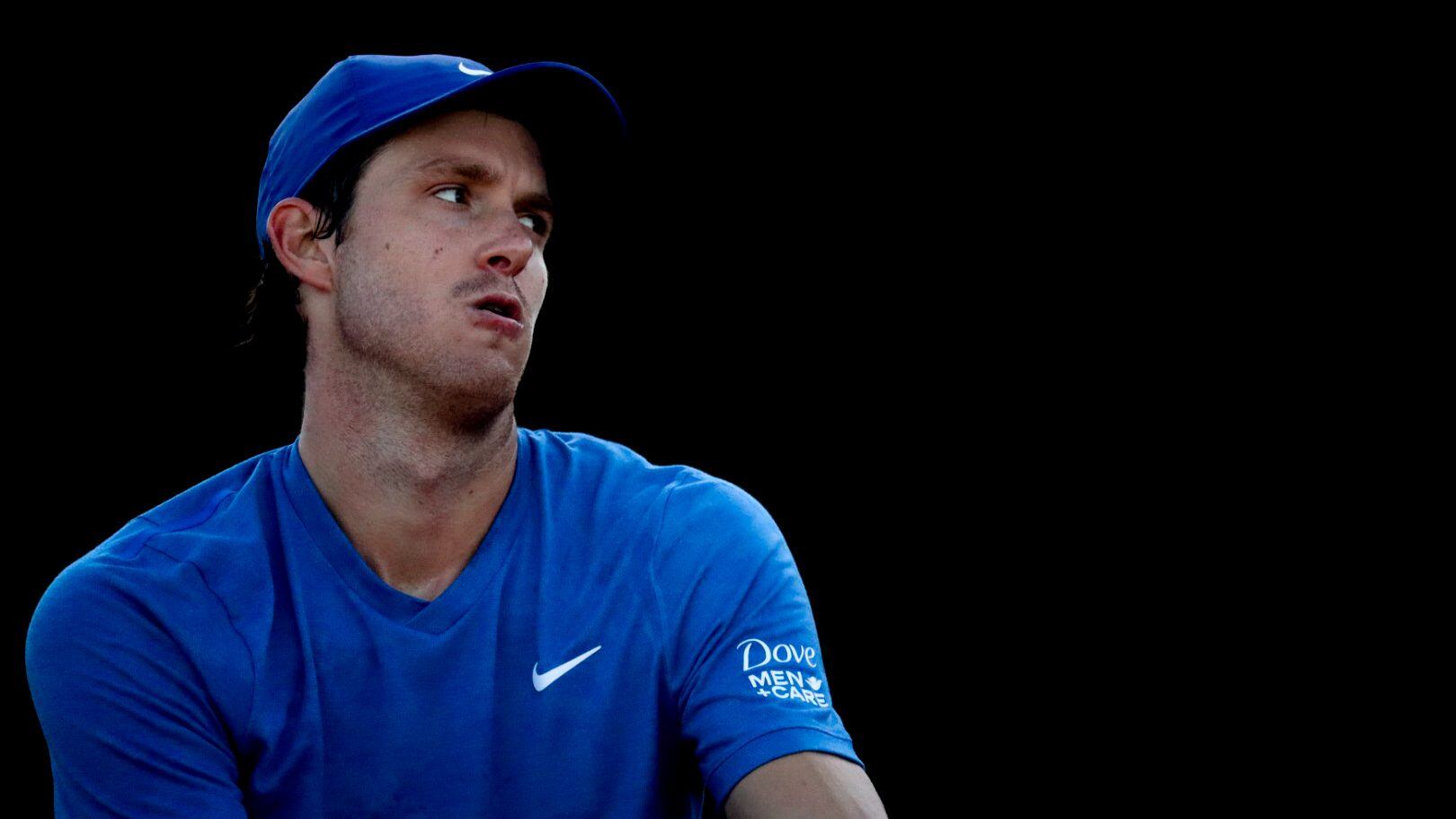 17 de Febrero de 2021 / CONCEPCION
Nicolas Jarry fue eliminado en los octavos de final ante el trasandino Francisco Cerandulo por 6-4, 4-6 y 5-7 en el ATP Challenger de Concepcion, durante el estado de catastrofe de la pandemia covid-19
FOTO: CAMILO CASTRO / AGENCIAUNO
