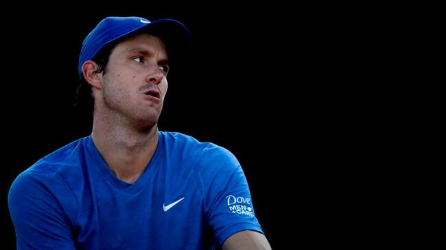 17 de Febrero de 2021 / CONCEPCION
Nicolas Jarry fue eliminado en los octavos de final ante el trasandino Francisco Cerandulo por 6-4, 4-6 y 5-7 en el ATP Challenger de Concepcion, durante el estado de catastrofe de la pandemia covid-19
FOTO: CAMILO CASTRO / AGENCIAUNO