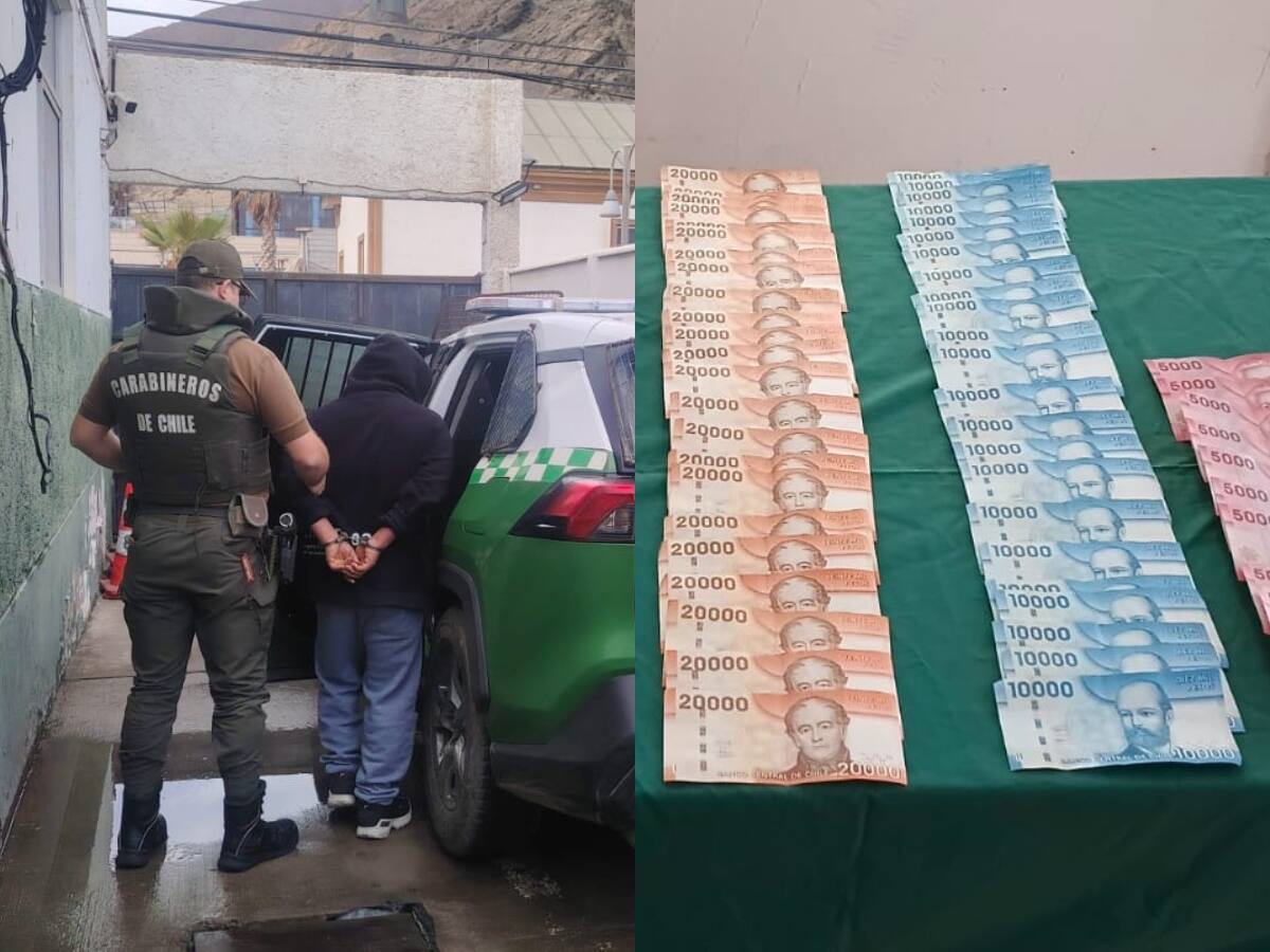 Detienen a hombre con 37 reiteraciones que robó $700 mil a abuelita de 90 años en Chañaral