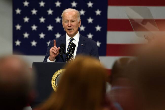 El presidente de Estados Unidos, el demócrata Joe Biden, habla en un evento de campaña en la ciudad de Pittsburgh del estado de Pensilvania.
