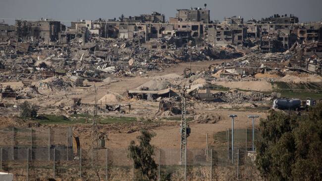 Vista de la destrucción que dejan los bombardeos y ataques aéreos que realiza Israel en contra de la Franja de Gaza.