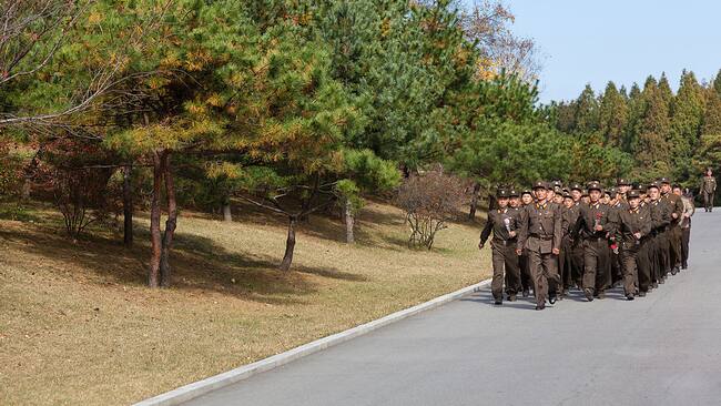 Militares del ejército de Corea del Norte. Imagen de archivo
