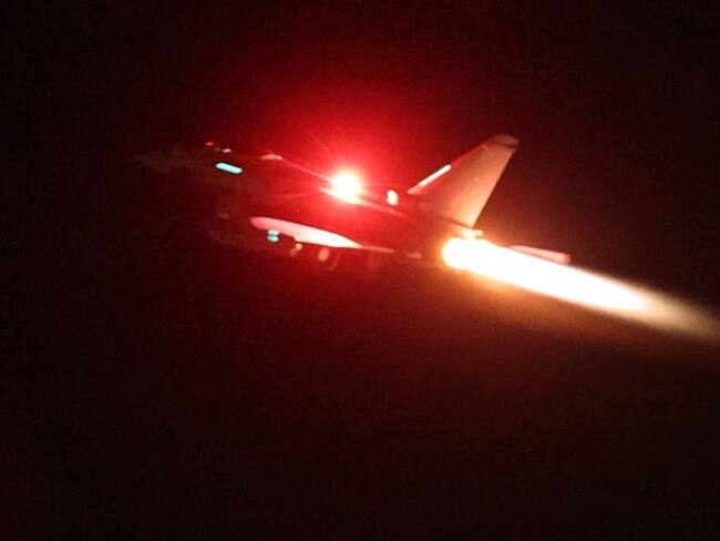 Un avión de combate de la Fuerza Aérea Británica fue parte del ataque de una coalición liderada por Estados Unidos en contra de Yemen.