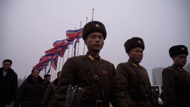 Soldados de Corea del Norte durante un desfile en la ciudad de Pyongyang