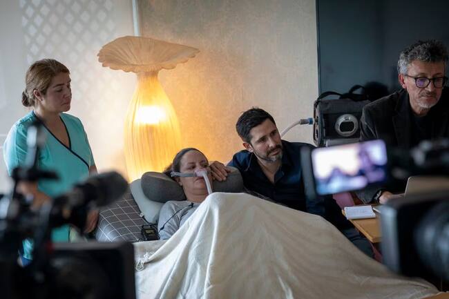 Paola Roldán Espinosa de 42 años durante una de las audiencias sobre su demanda por eutanasia ante la Corte Constitucional de Ecuador.